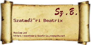 Szatmári Beatrix névjegykártya