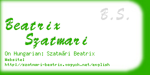 beatrix szatmari business card