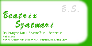 beatrix szatmari business card